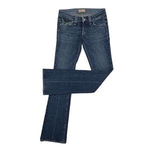 Pre-Loved PAIGE US 25 Women Premium Denim Wide Leg Skinny Jeans Blue Stretchy